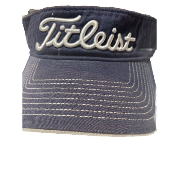Titleist Golf Visor Navy Blue Made in USA Adjustable Mens Adult - Picture 4 of 7